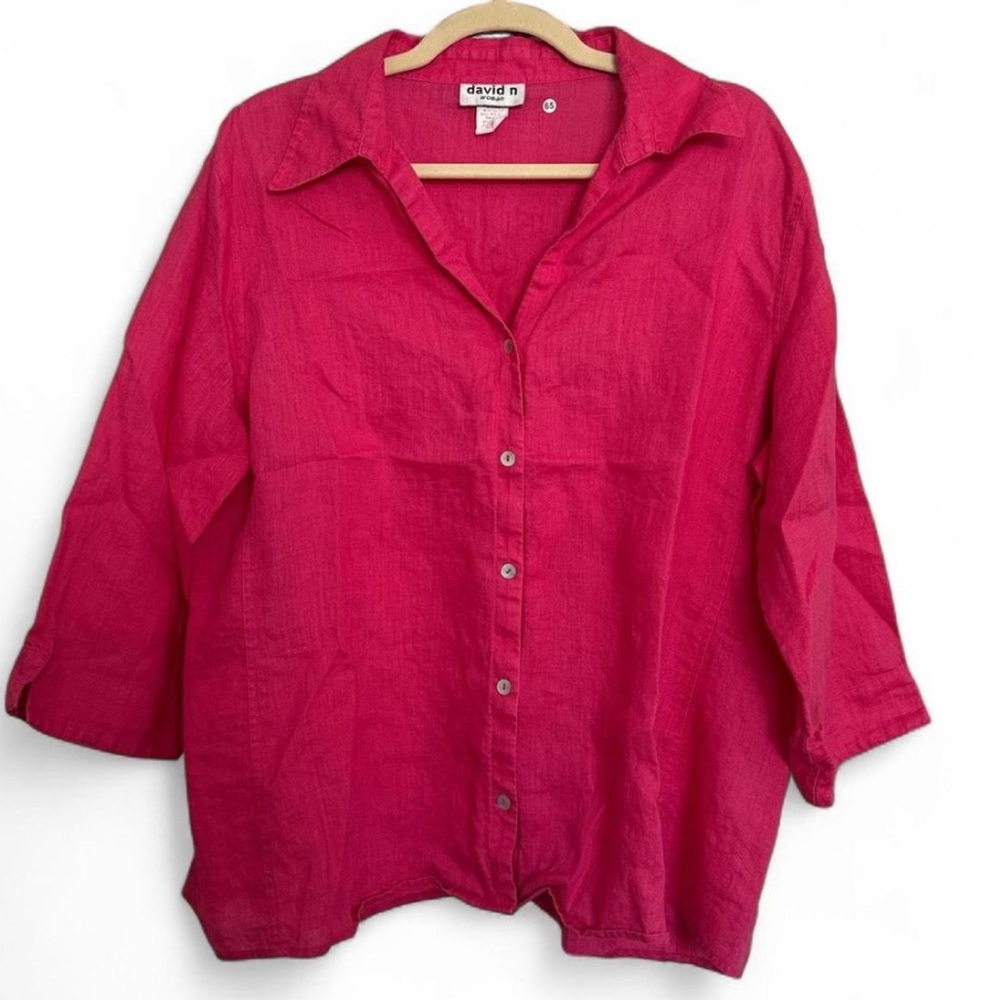 Vintage Linen Pink Blouse
